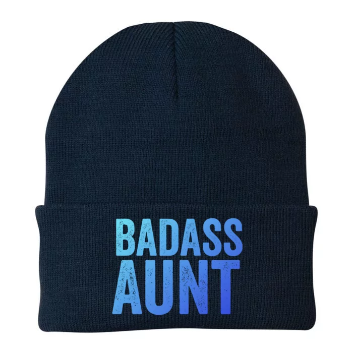 Badass Aunt Gift Funny New Aunt Idea New Niece Nephew Gift Knit Cap Winter Beanie