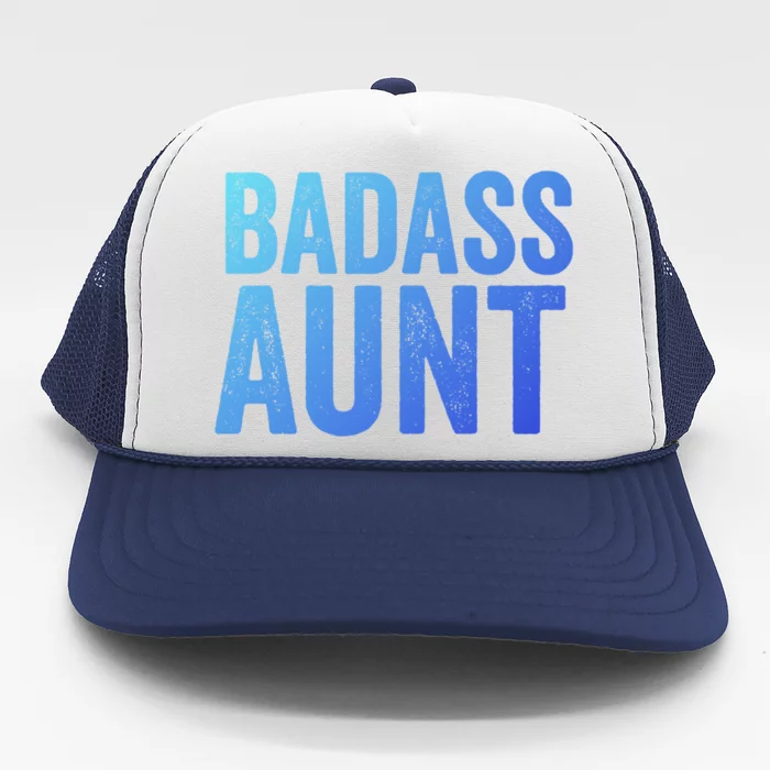 Badass Aunt Gift Funny New Aunt Idea New Niece Nephew Gift Trucker Hat