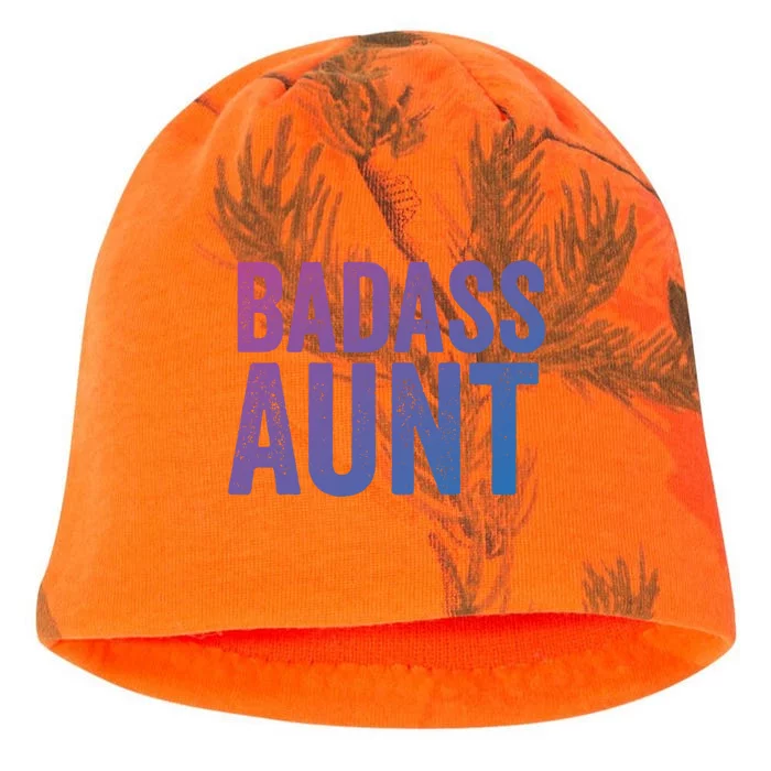 Badass Aunt Gift Funny New Aunt Idea New Niece Nephew Gift Kati - Camo Knit Beanie