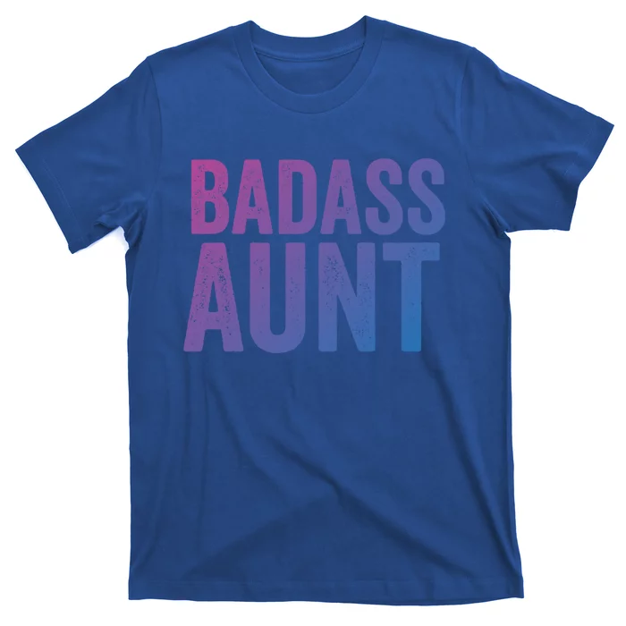 Badass Aunt Gift Funny New Aunt Idea New Niece Nephew Gift T-Shirt