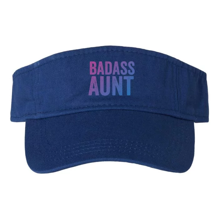 Badass Aunt Gift Funny New Aunt Idea New Niece Nephew Gift Valucap Bio-Washed Visor