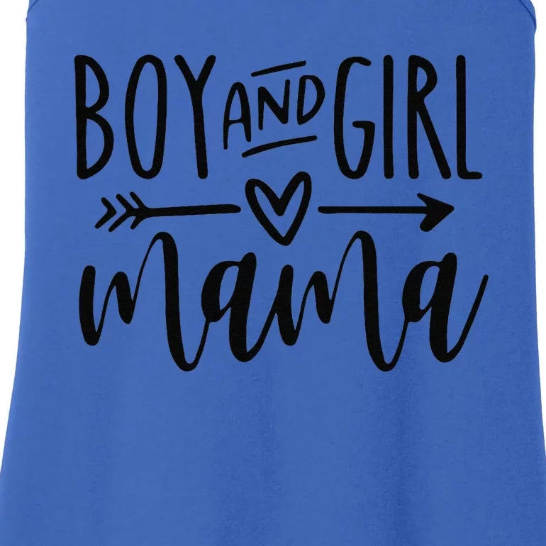 Boy And Girl Mama Mom Of Two Mommy MotherS Day Women Ladies Essential Tank