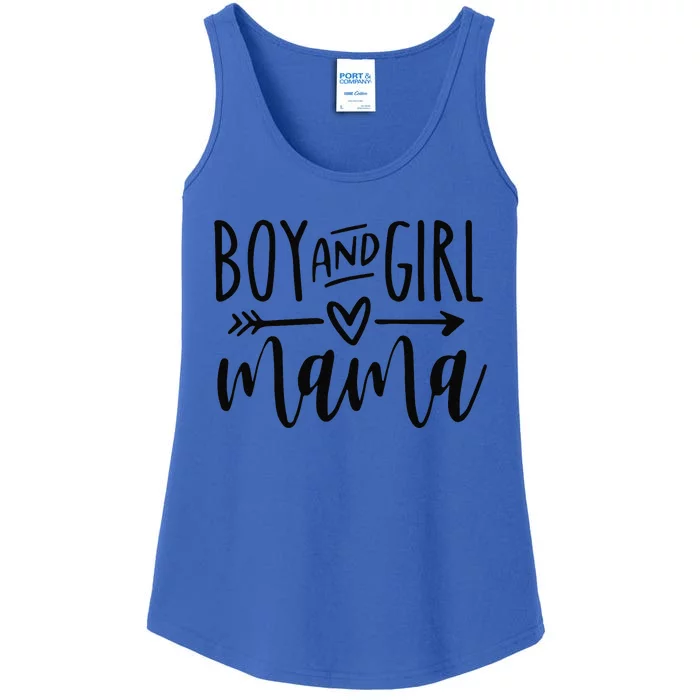 Boy And Girl Mama Mom Of Two Mommy MotherS Day Women Ladies Essential Tank