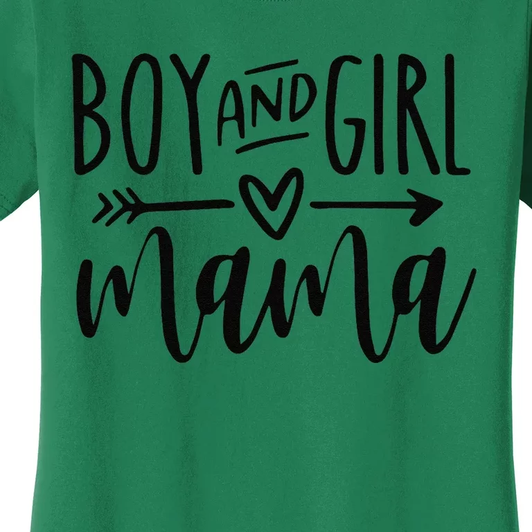 Boy And Girl Mama Mom Of Two Mommy MotherS Day Women Women's T-Shirt