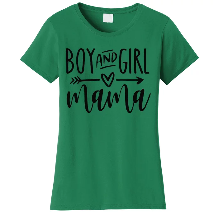 Boy And Girl Mama Mom Of Two Mommy MotherS Day Women Women's T-Shirt