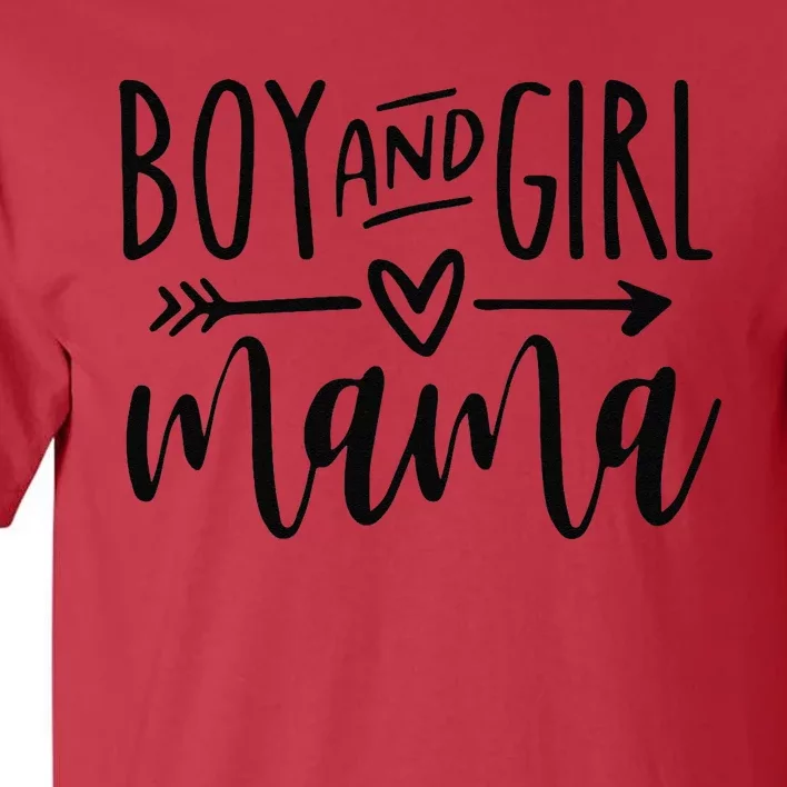 Boy And Girl Mama Mom Of Two Mommy MotherS Day Women Tall T-Shirt