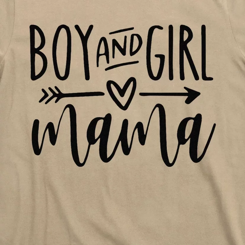 Boy And Girl Mama Mom Of Two Mommy MotherS Day Women T-Shirt