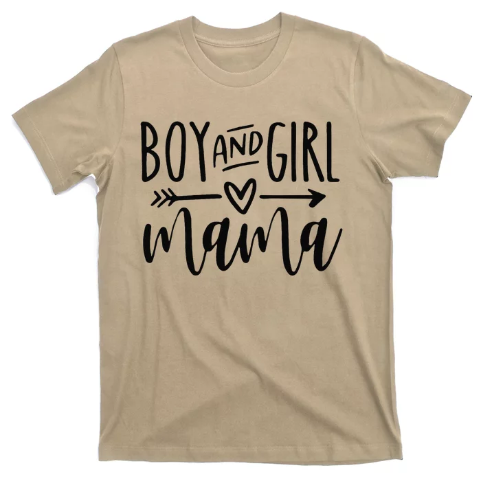 Boy And Girl Mama Mom Of Two Mommy MotherS Day Women T-Shirt