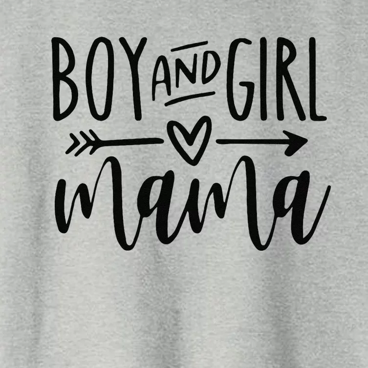 Boy And Girl Mama Mom Of Two Mommy MotherS Day Women Women's Crop Top Tee