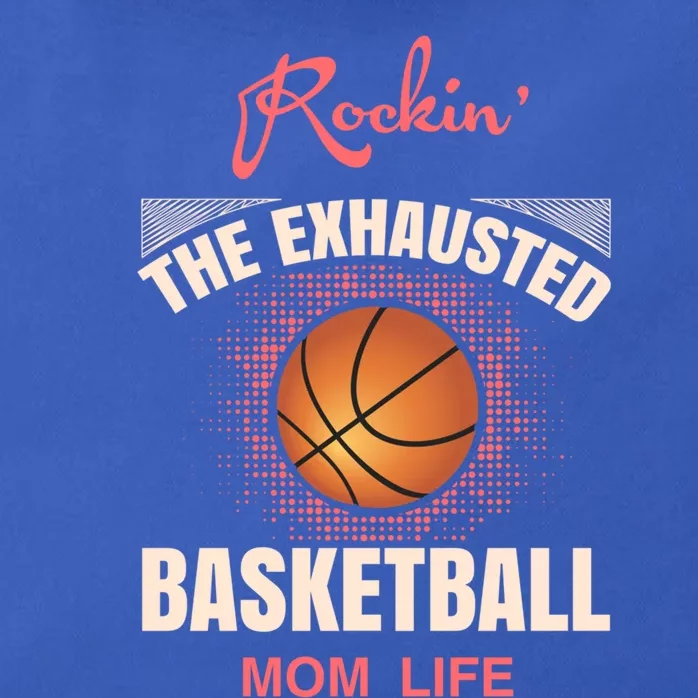 Basketball And Gift The Exhausted Basketball Mom Cool Gift Zip Tote Bag