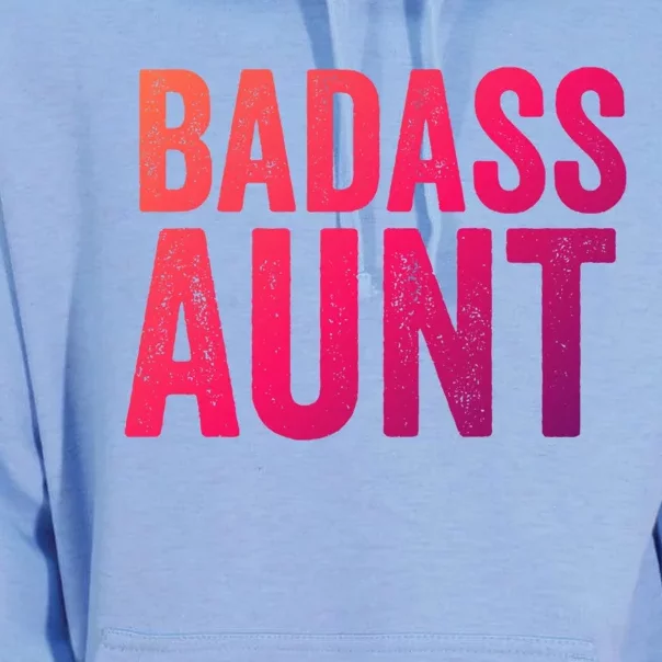 Badass Aunt Gift Funny New Aunt Idea New Niece Nephew Gift Unisex Surf Hoodie