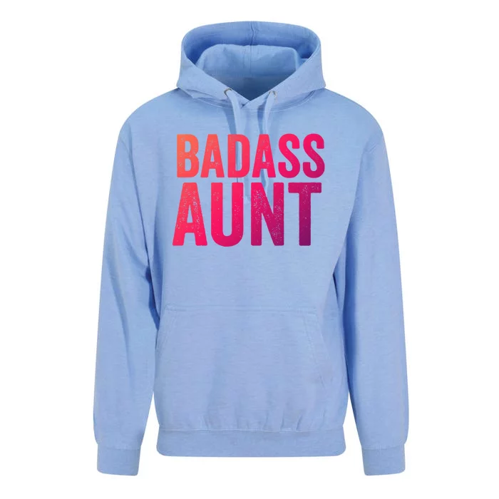 Badass Aunt Gift Funny New Aunt Idea New Niece Nephew Gift Unisex Surf Hoodie