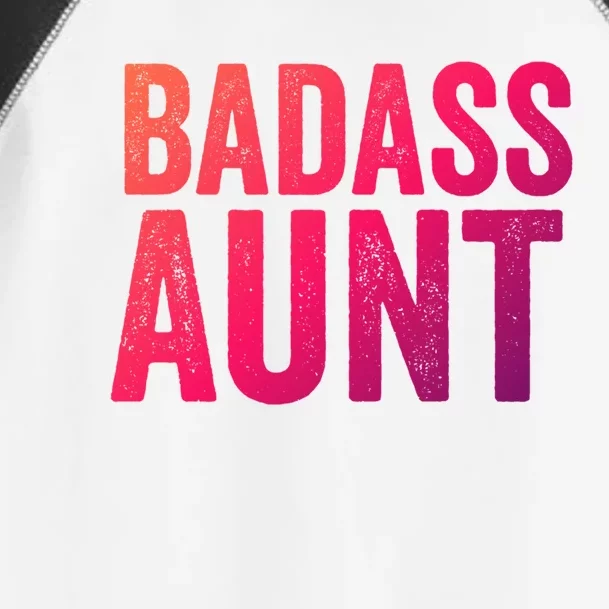 Badass Aunt Gift Funny New Aunt Idea New Niece Nephew Gift Toddler Fine Jersey T-Shirt