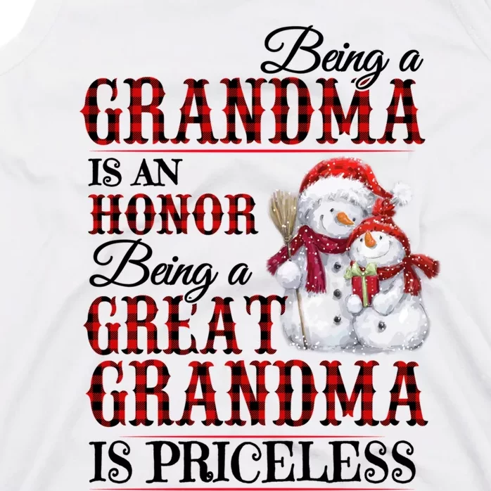 Being A Grandma Is An Honor Being Great Grandma Is Priceless Tank Top