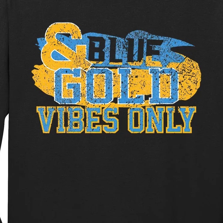 Blue And Gold Game Day Group For High School Football Tall Long Sleeve T-Shirt