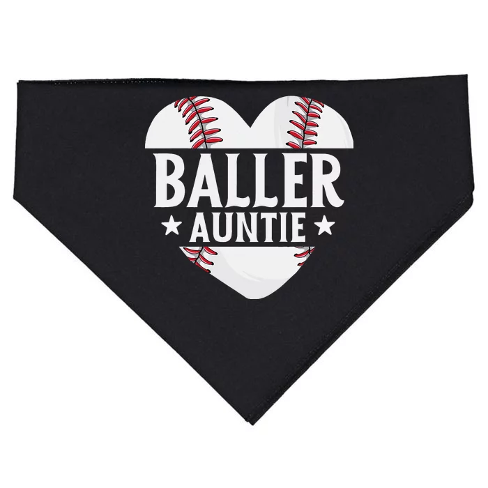 Baseball Aunt Gift Baller Auntie Mother's Day Mom USA-Made Doggie Bandana