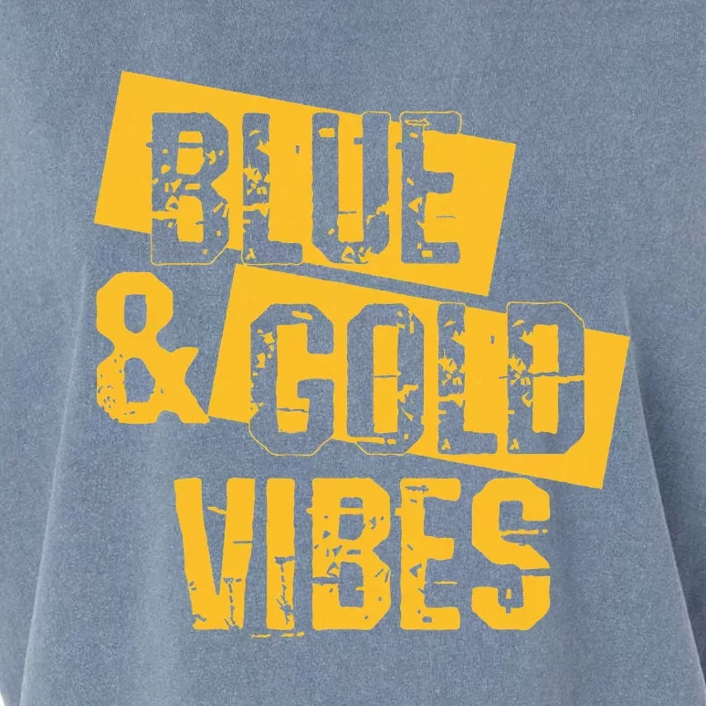 Blue And Gold Game Day Group For High School Football Garment-Dyed Women's Muscle Tee