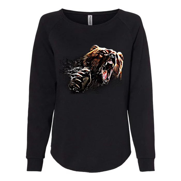 Big Alaska Grizzly Bear Clothing & - Grizzly Bear Womens California Wash Sweatshirt