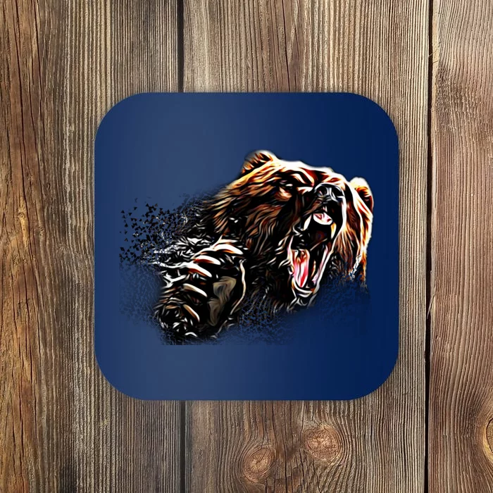 Big Alaska Grizzly Bear Clothing & - Grizzly Bear Coaster