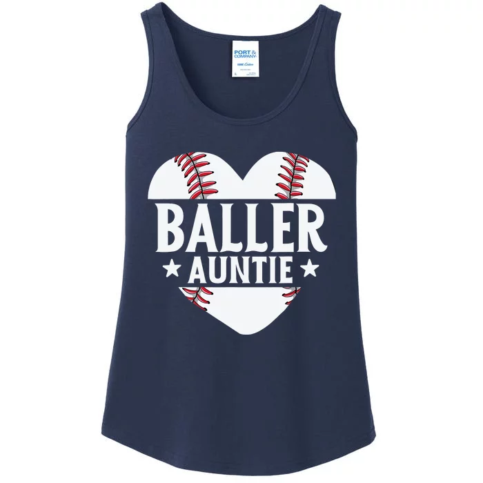 Baseball Aunt Gift Baller Auntie Mother's Day Mom Wo Ladies Essential Tank