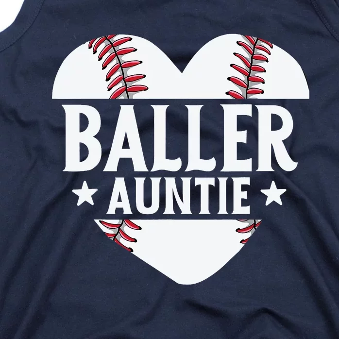 Baseball Aunt Gift Baller Auntie Mother's Day Mom Wo Tank Top