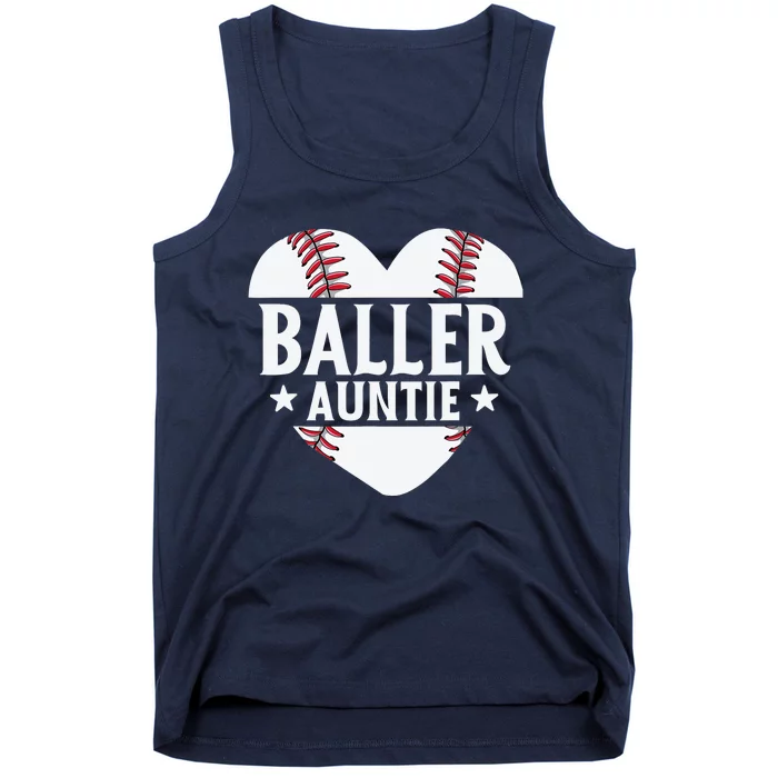 Baseball Aunt Gift Baller Auntie Mother's Day Mom Wo Tank Top