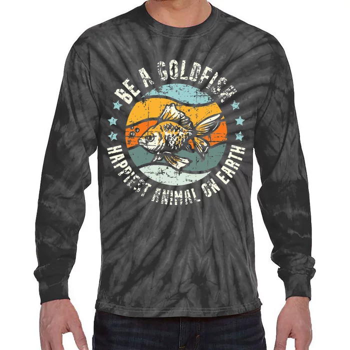 Be A Goldfish for a Soccer Motivational Quote Tie-Dye Long Sleeve Shirt