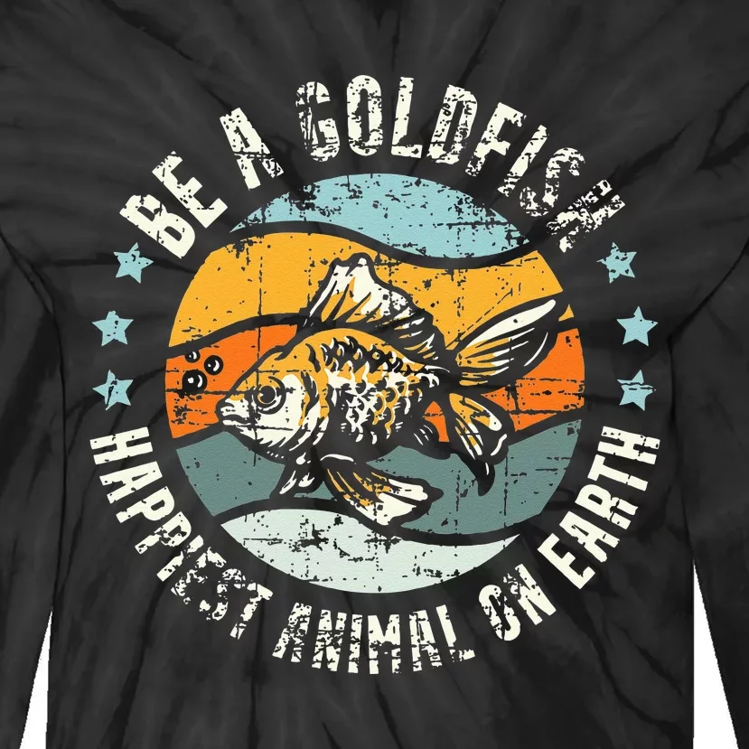 Be A Goldfish for a Soccer Motivational Quote Tie-Dye Long Sleeve Shirt