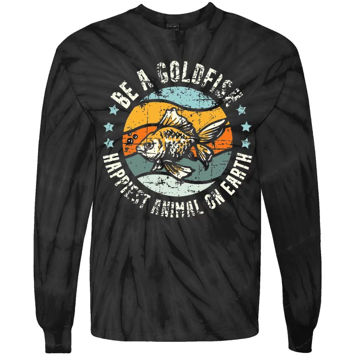 Be A Goldfish for a Soccer Motivational Quote Tie-Dye Long Sleeve Shirt