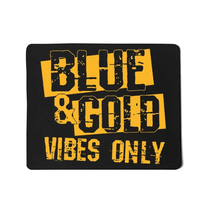 Blue And Gold Game Day Group For High School Football Mousepad