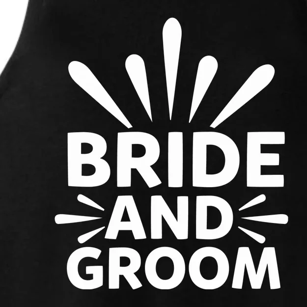 Bride And Groom Ladies Tri-Blend Wicking Tank