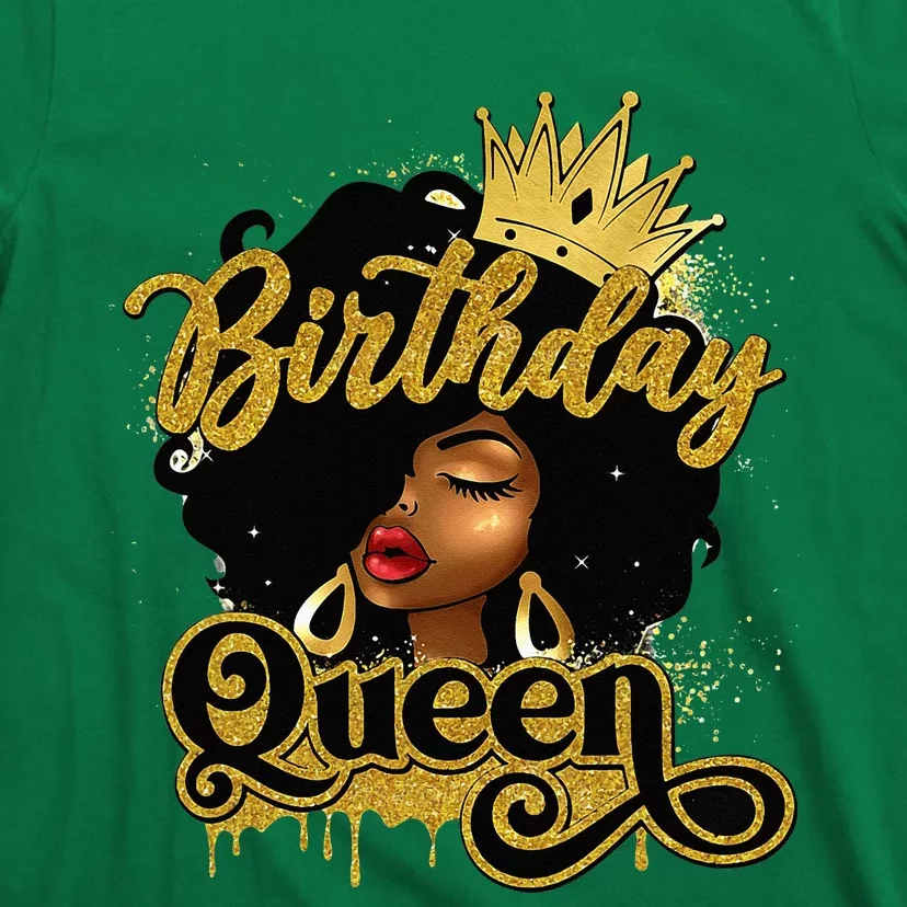 Birthday Afro Girl Melanin Queen African American T-Shirt