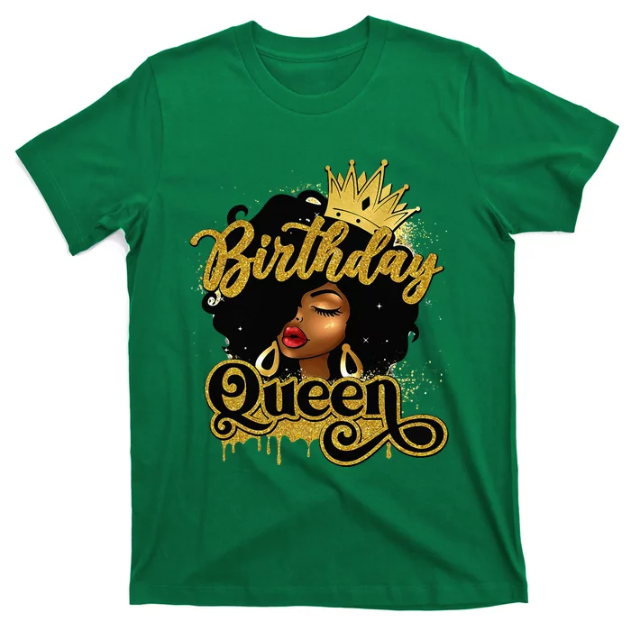 Birthday Afro Girl Melanin Queen African American T-Shirt