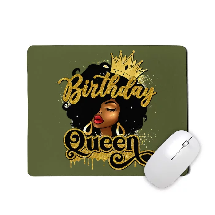 Birthday Afro Girl Melanin Queen African American Mousepad