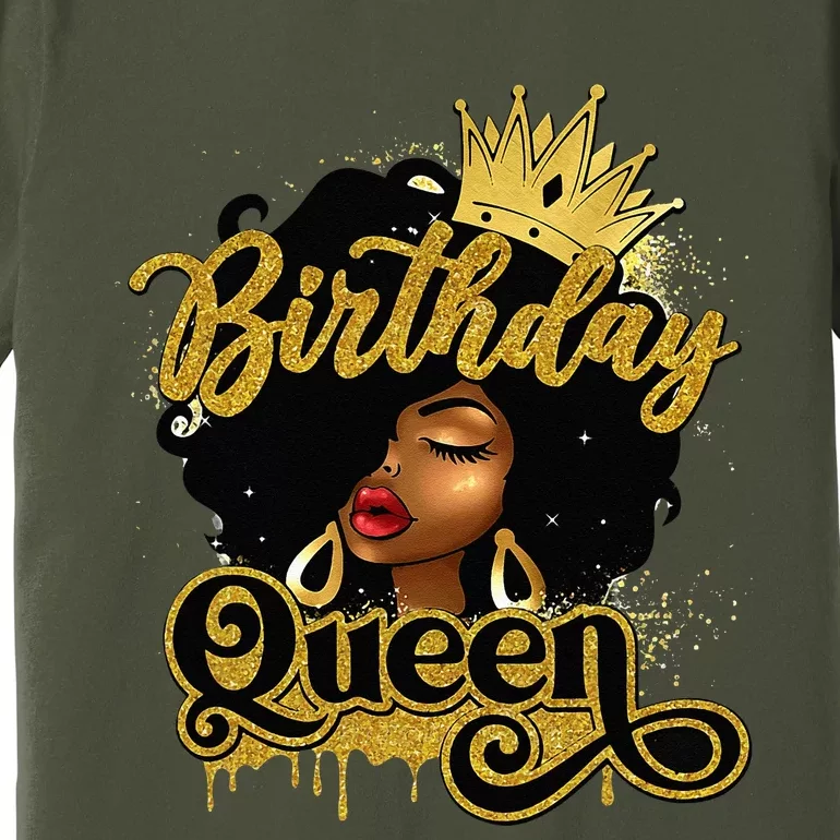 Birthday Afro Girl Melanin Queen African American Premium T-Shirt