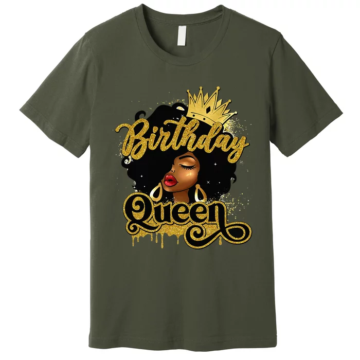 Birthday Afro Girl Melanin Queen African American Premium T-Shirt