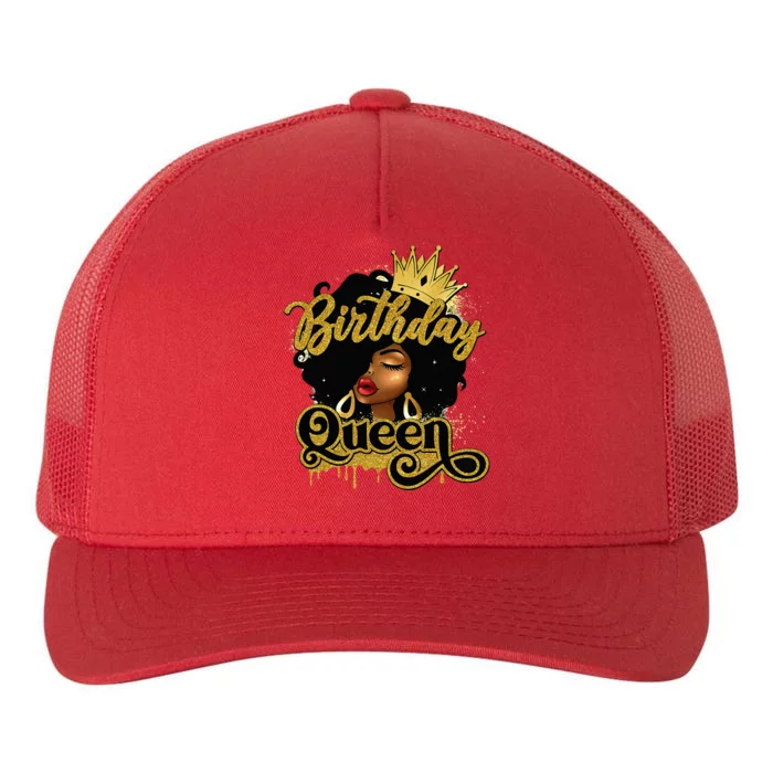 Birthday Afro Girl Melanin Queen African American Yupoong Adult 5-Panel Trucker Hat