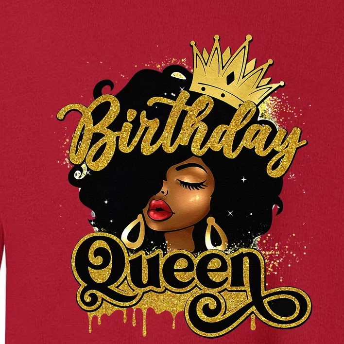 Birthday Afro Girl Melanin Queen African American Toddler Sweatshirt