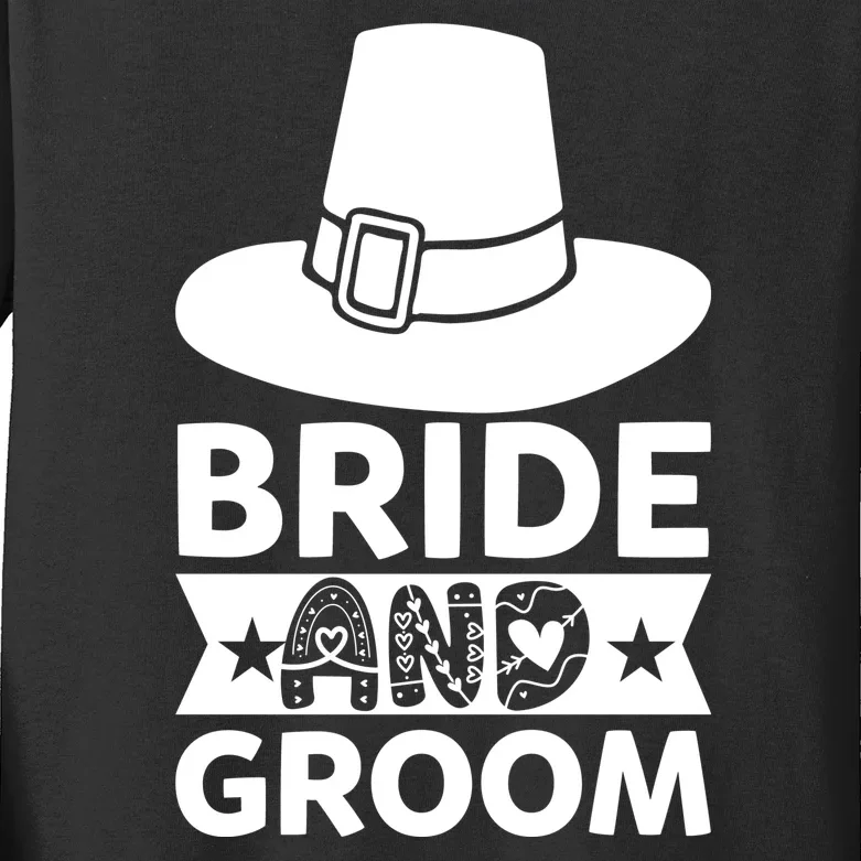 Bride And Groom Kids Long Sleeve Shirt