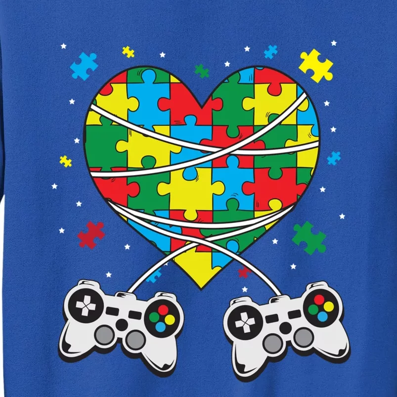 Boys Autism Gift Game Autism Awareness Month Day Men Kids Cool Gift Tall Sweatshirt