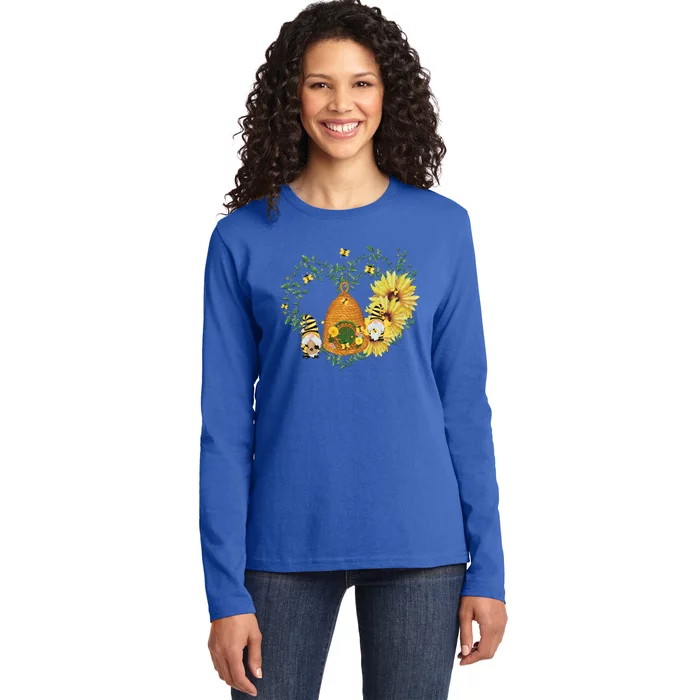 Be A Gnome Busy Bee Keeper Gift Ladies Long Sleeve Shirt