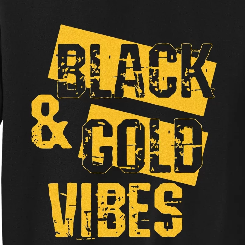 Black And Gold Game Day Group For High School Football Gift Tall Sweatshirt