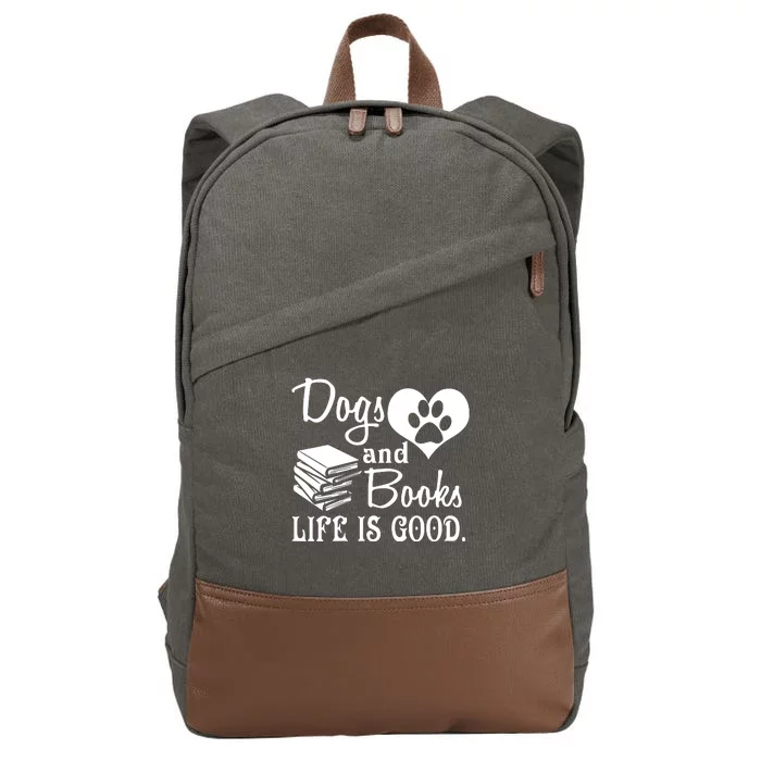 Books Are Good Cute Animal Tee VNeck Cotton Canvas Backpack