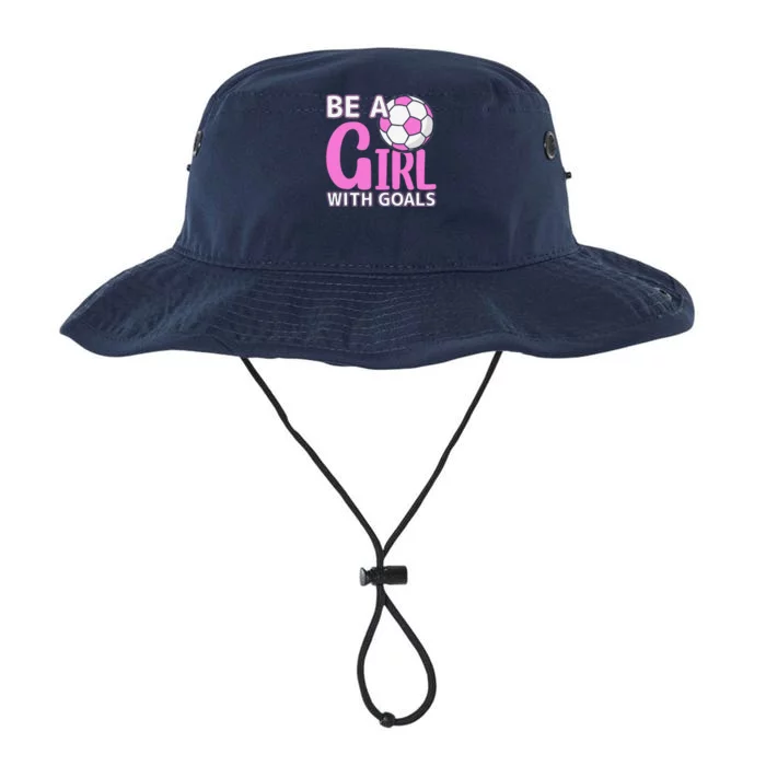 Be A Girl With Goals I Soccer Legacy Cool Fit Booney Bucket Hat