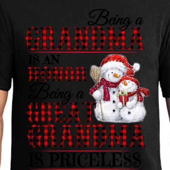 Being A Grandma Is An Honor Being Great Grandma Is Priceless Meaningful Gift Pajama Set