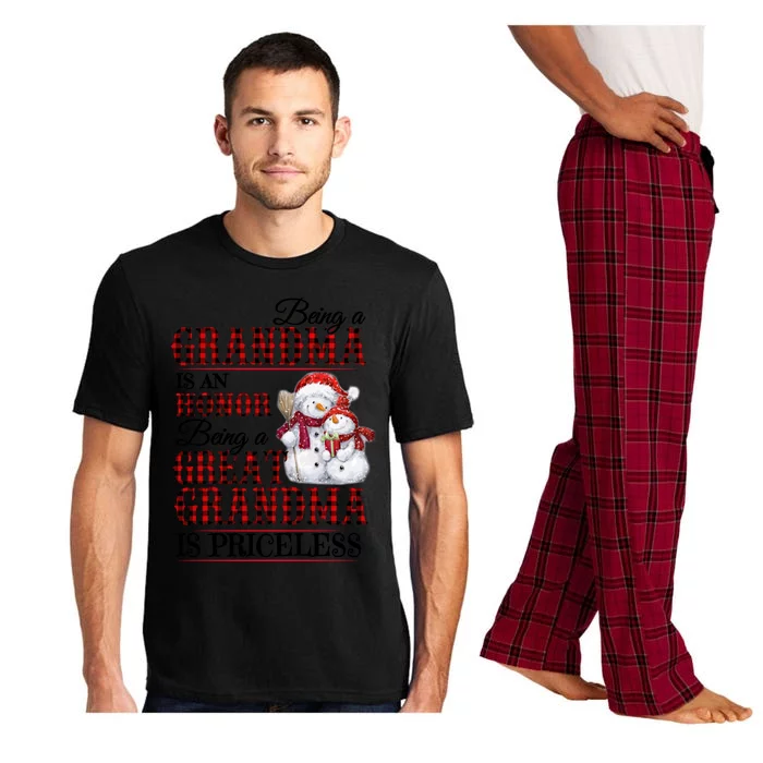 Being A Grandma Is An Honor Being Great Grandma Is Priceless Meaningful Gift Pajama Set