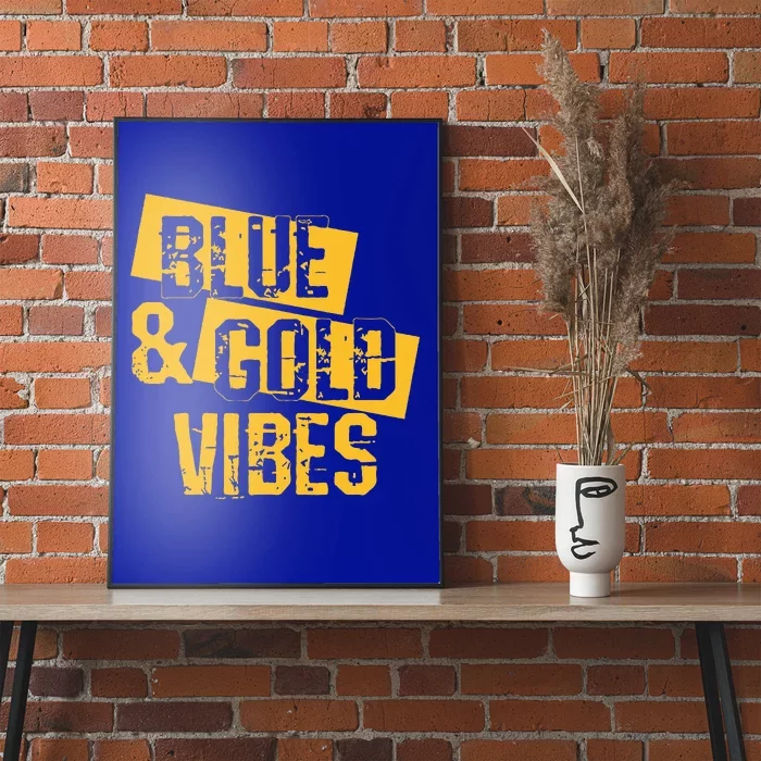 Blue And Gold Game Day Group For High School Football Poster