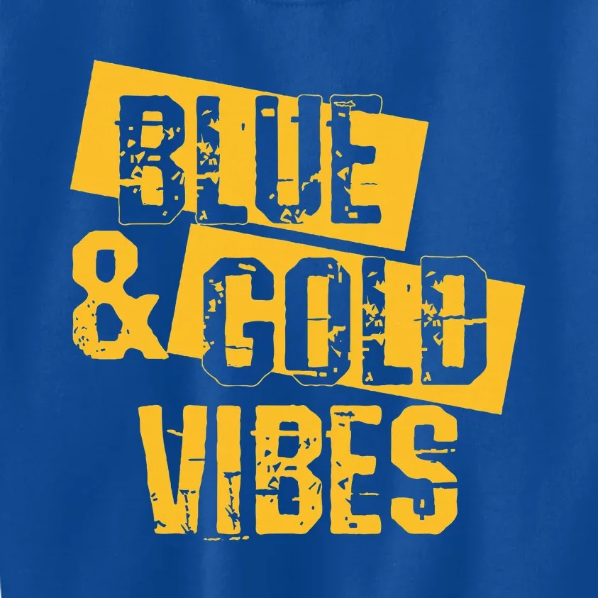 Blue And Gold Game Day Group For High School Football Kids Sweatshirt