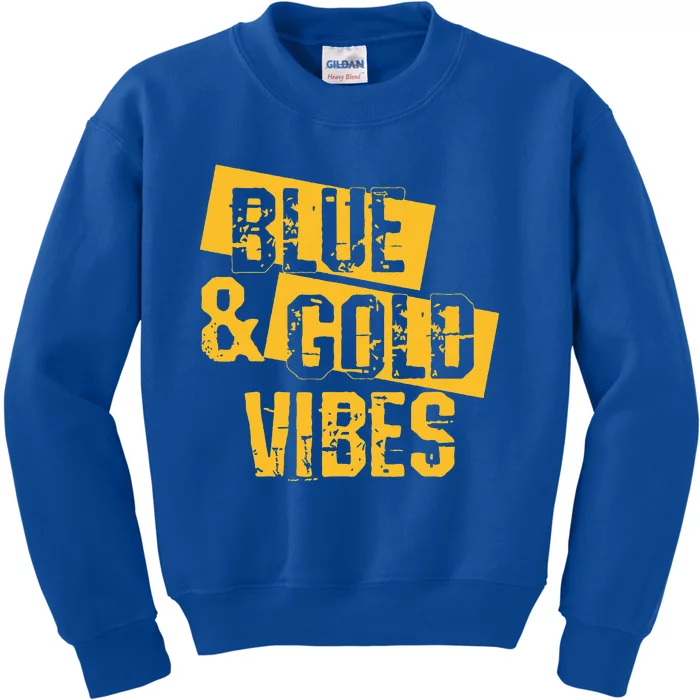 Blue And Gold Game Day Group For High School Football Kids Sweatshirt