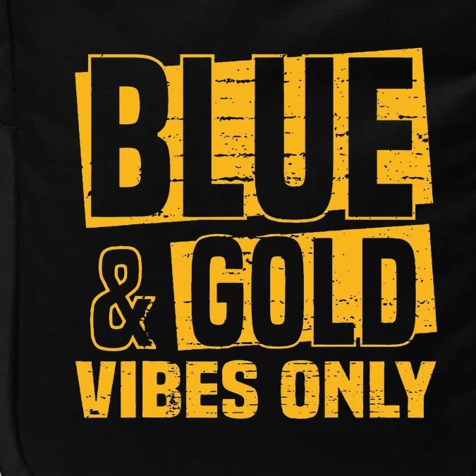 Blue And Gold Vibes Only School Tournat Team Cheerleaders Impact Tech Backpack